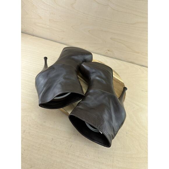 MARNI Leather Brown Pointed Toe Platform Pumps Heels ITALY Sz 38 Fit US 8 - Picture 6 of 14